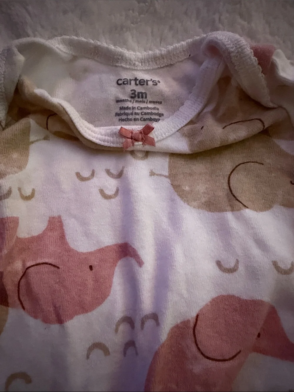 Carter's Pink & White Animal Print 3-Piece Baby Set
